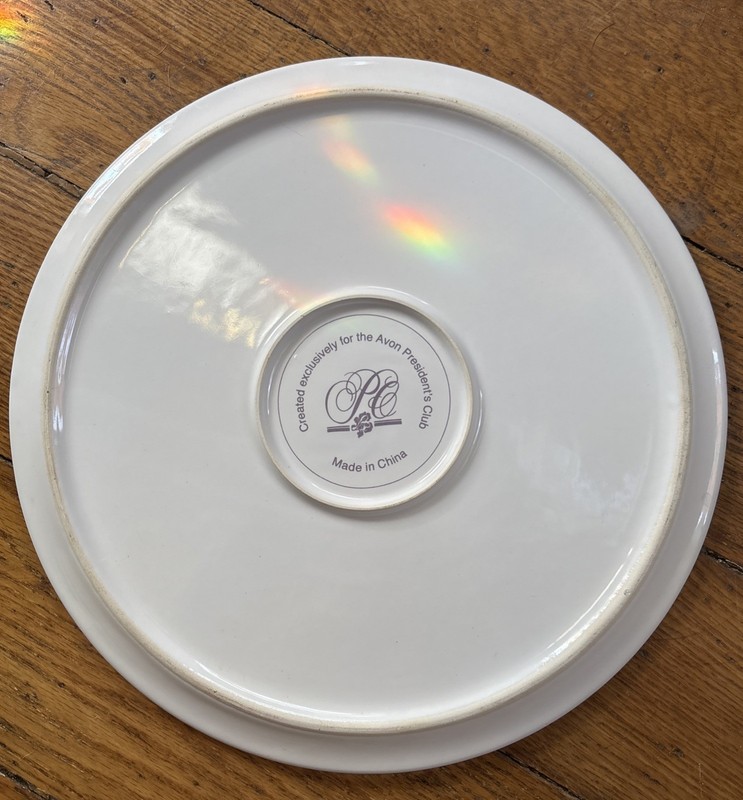 Happy Birthday Cake Plate Tray Avon President’s Exclusive Collection gallery