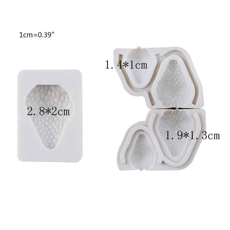 3 Pcs/Set Strawberry Fruit Silicone Mold Fondant Chocolate Candy Cake Clay Mould gallery