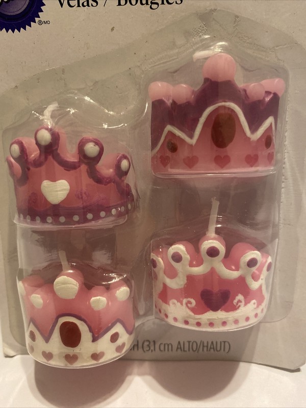 Wilton 4 Set Princess Queen Party Candles Cupcakes Cake Birthday Girl Decorating gallery
