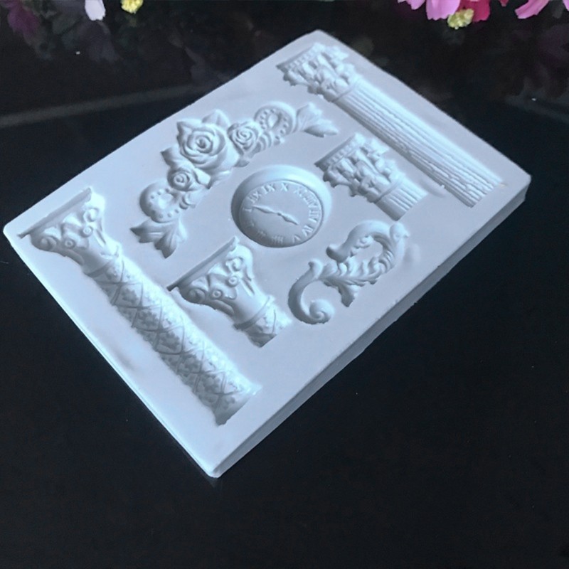 3D Roman Column Fondant Mold Ancient Greek Pillars Mould Silicone Moulds gallery