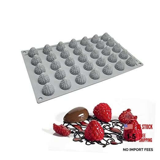 mostsom 35-Cavity 3D Raspberry Silicone Mold for Fondant Chocolate Raspberry D
