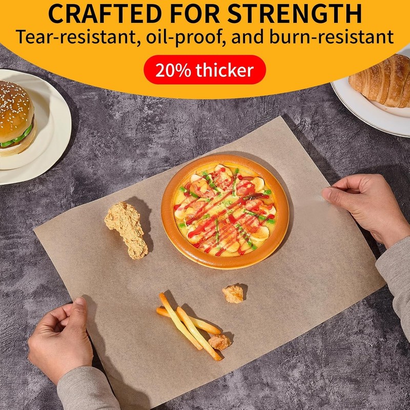 120PCS Unbleached Parchment Paper Sheets, 12 x 16 inch Pre Cut Unbleached gallery