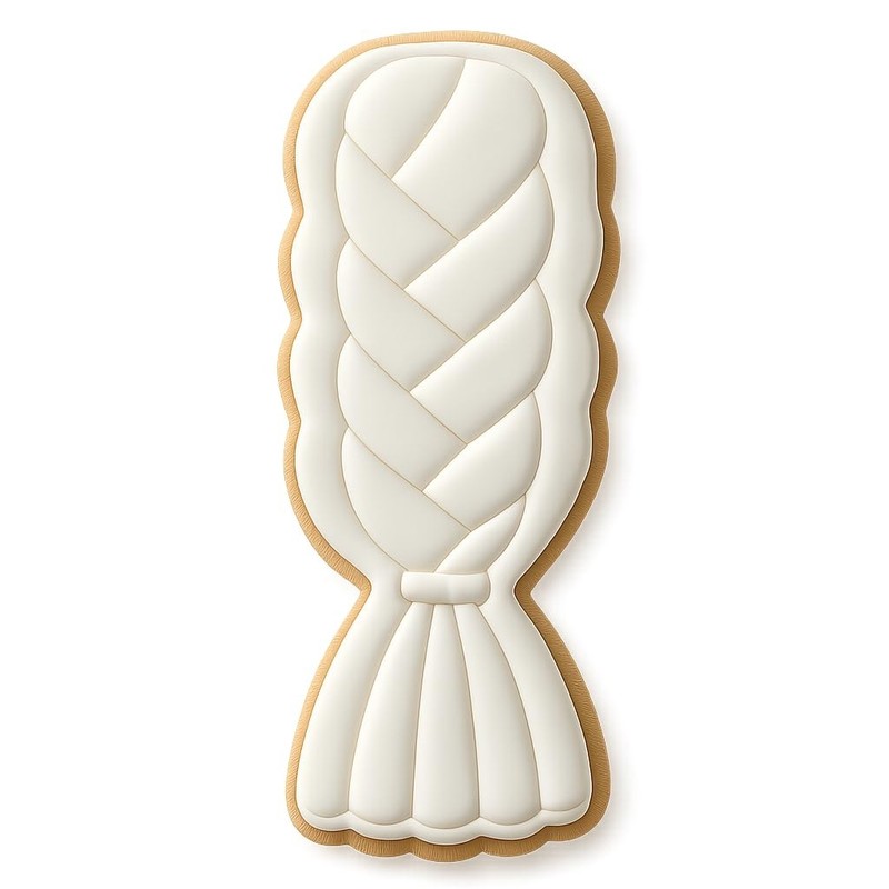 Rainbow Yarn Braid Cookie Cutter & Stamp, Fondant & Clay - 4x2 gallery
