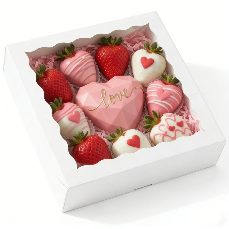 15pcs Pie Boxes 8x8x2 Inches Bakery Boxes with Window Cookie Box Treat Box fo…