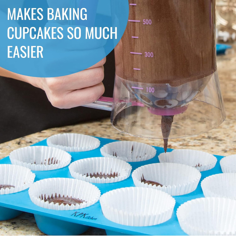 White Cupcake Liners Standard Size - 300-Pack Paper Baking Cups - Fits Perfectly gallery