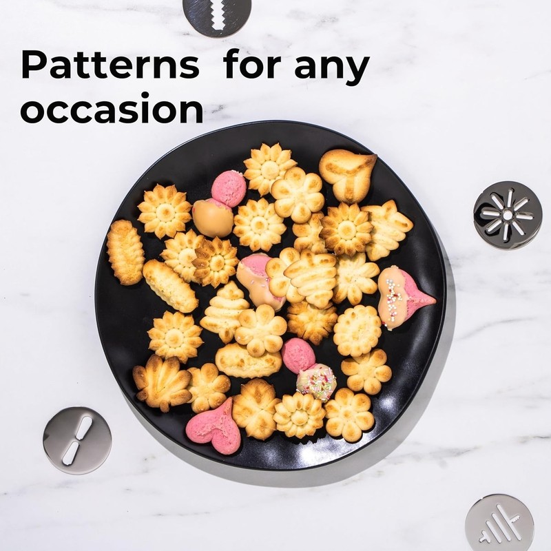 Deluxe 14-Piece Cookie Press Set with 12 Patterns - Dishwasher Safe & Convenient gallery