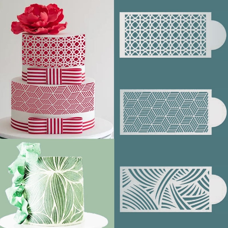 Cake Stencils Templates Floral Plant Wedding Icing Lace Molds 10 PCS Decor gallery