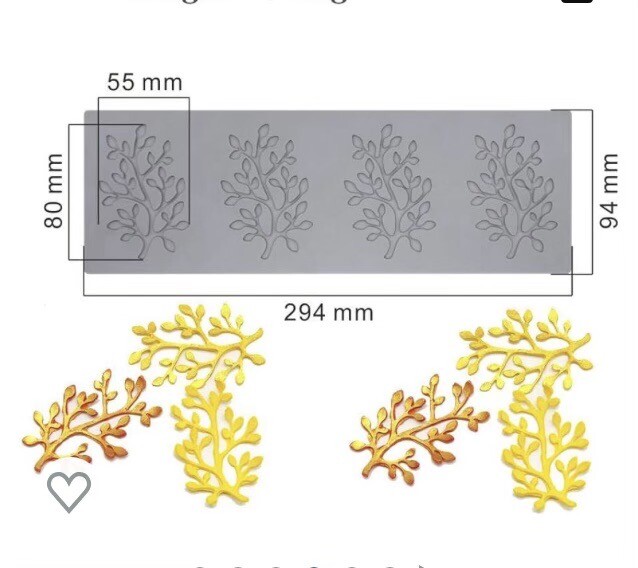 Silicone Candy Molds Leaf Patterns- 11.75x3.88- 2 Different Designs New gallery