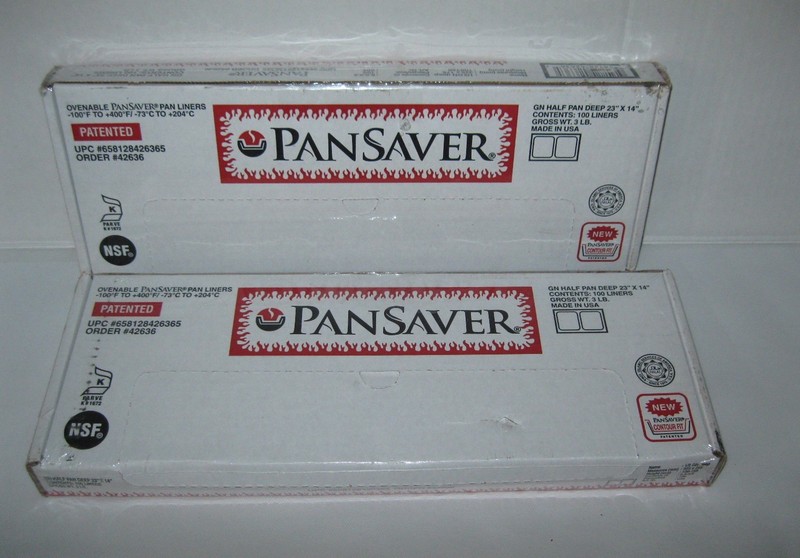 Lot 2 x 100 Pack Pansaver Oven Disposable Half Pan Deep 23″ x 14″ x 6″ Liners