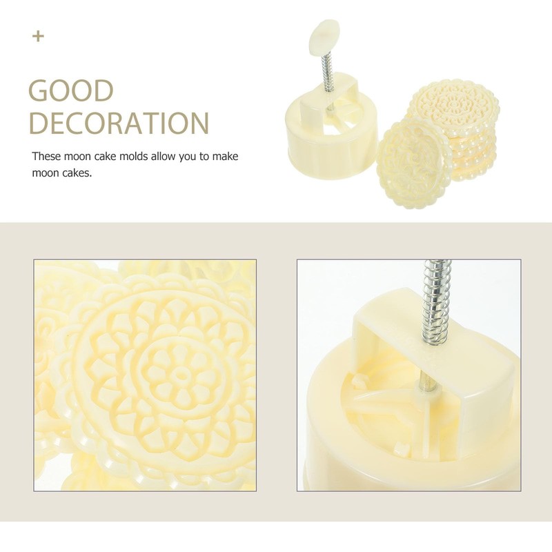 1 Set Moon Cake Mold Press Baking Creative Bean Molder Easy Release Material gallery
