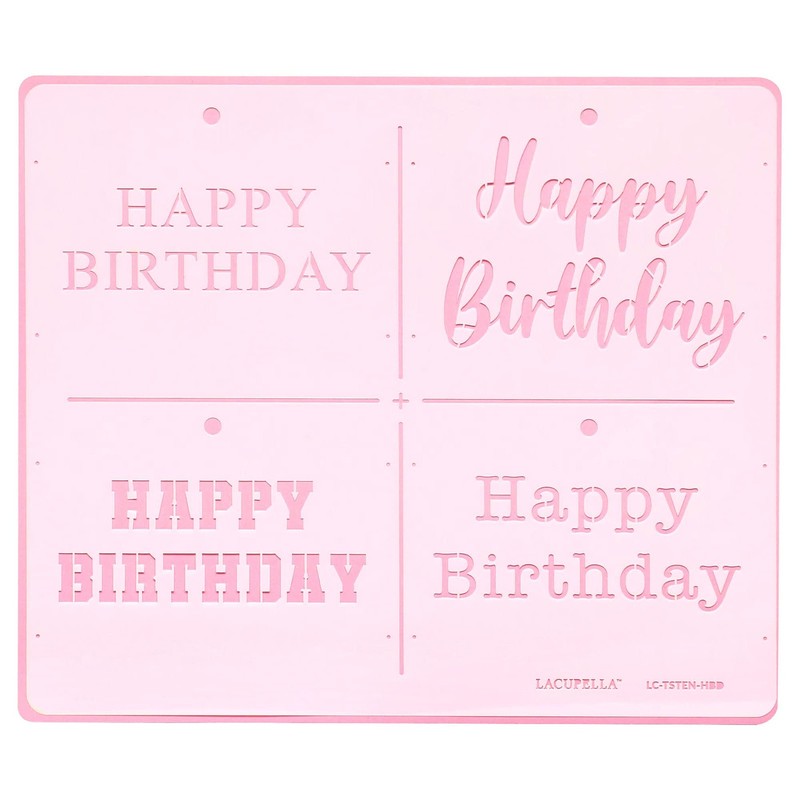 Wish Greeting Baking Stencil with Script Serif Collegiate Typewriter Fonts fo…