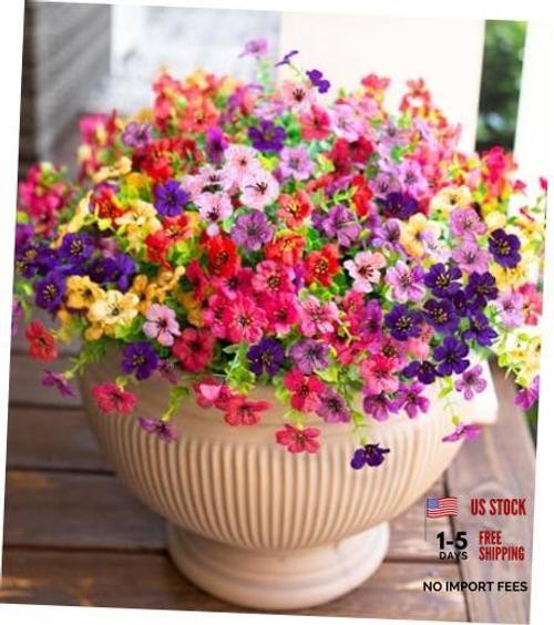 Artificial Flowers for Outdoor Indoor Garden Home Decoration, 6 Multicolor