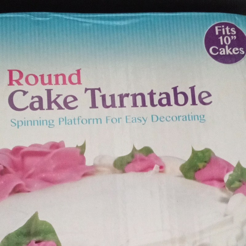 New Round Cake Turntable 10” Decorating Stand Spinning Platform New gallery
