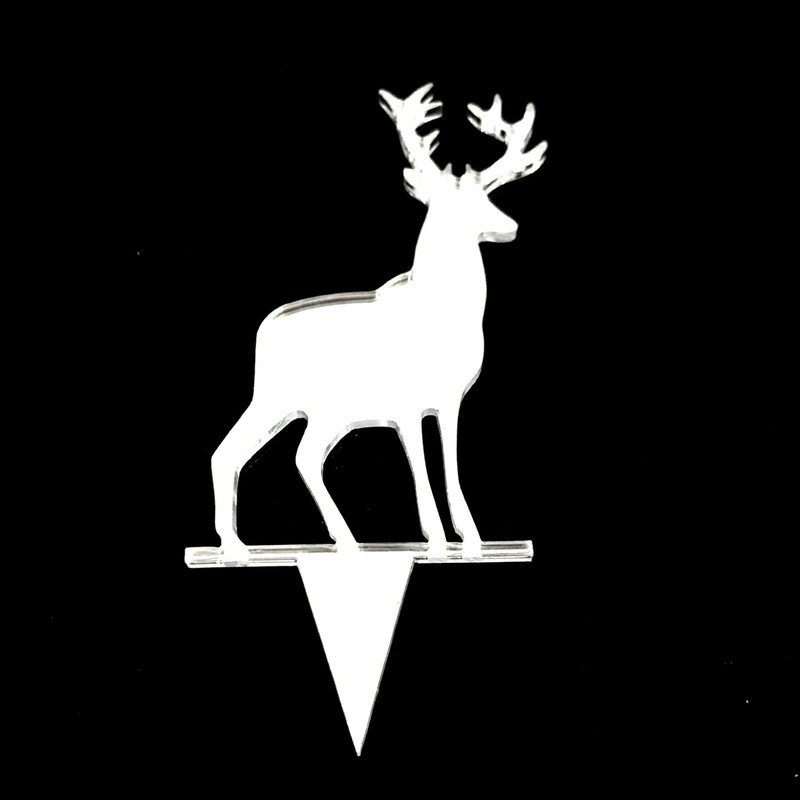Rudolph Reindeer Cake & Cupcake Toppers, Many Colours & Sizes, Plane or Engraved
