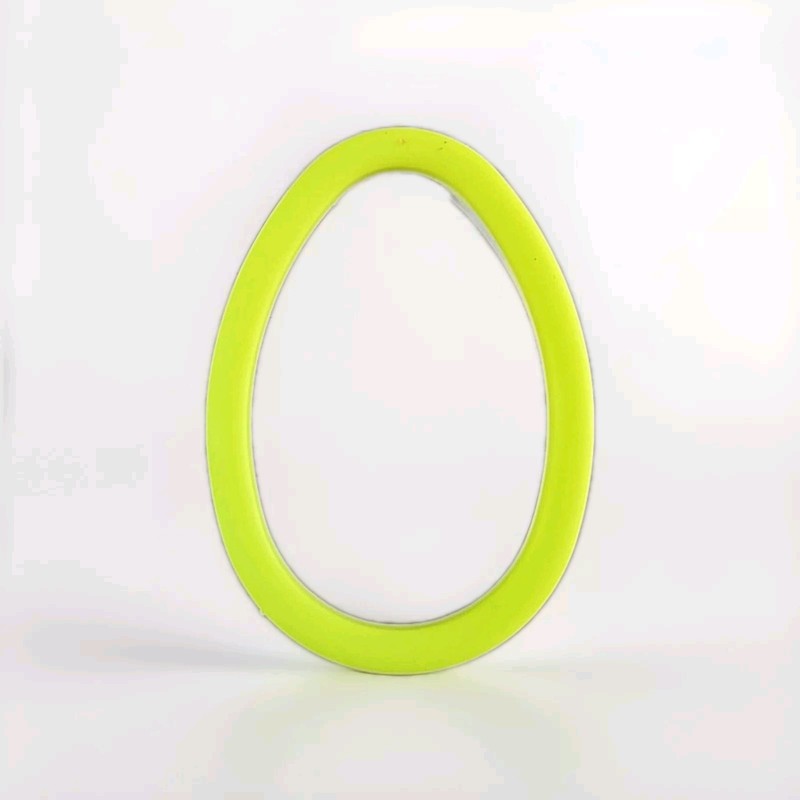 Egg Lime Green Comfort Grip Plastic Cookie Cutter Wilton