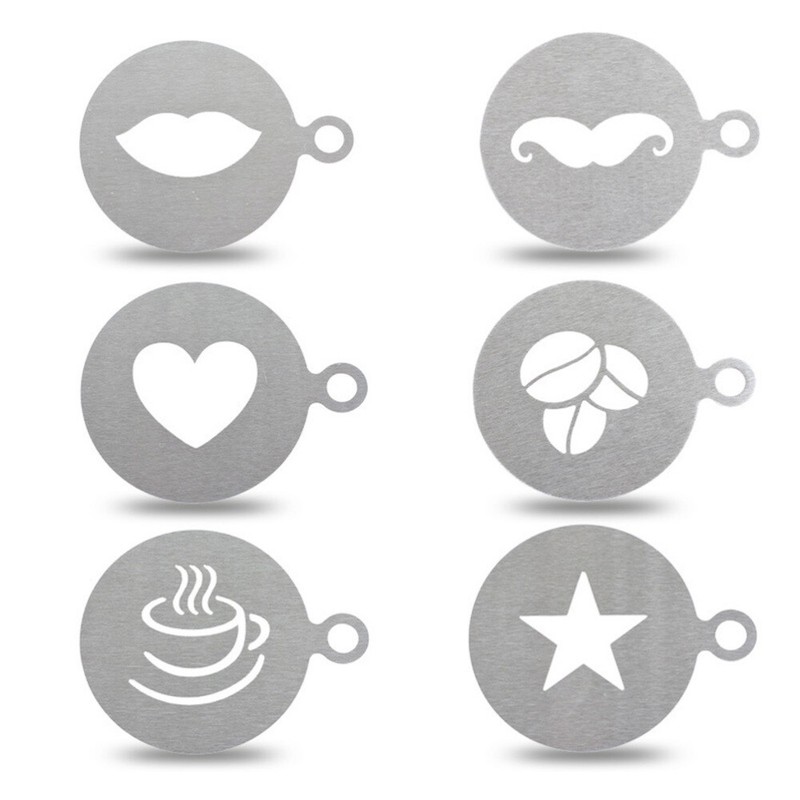 Cappuccino Stencils Stainless Steel Coffee Latte Art Christmas