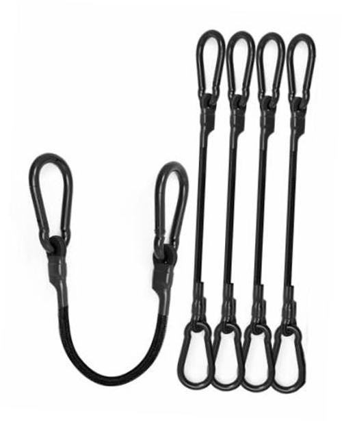 60'' Real Heavy Duty Carabiner Bungee Cords Outdoor with 190 Lbs Max Break
