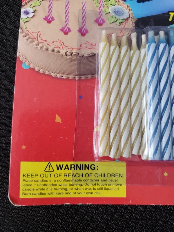 Relighting Birthday Candles Pack of 24 Multiple Colors Striped gallery