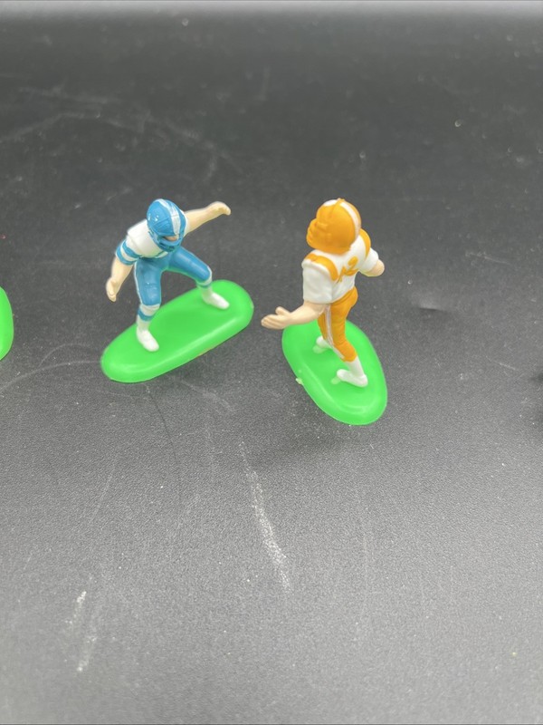 Football Players VTG Cake Topper Kit YELLOW BLUE TEAM Birthday Sports Party NOS gallery