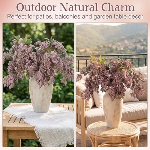 3 Pcs 43 Inch Berry Stem for Vase Fall Artificial Faux Sedum Berry Dusty Plum gallery