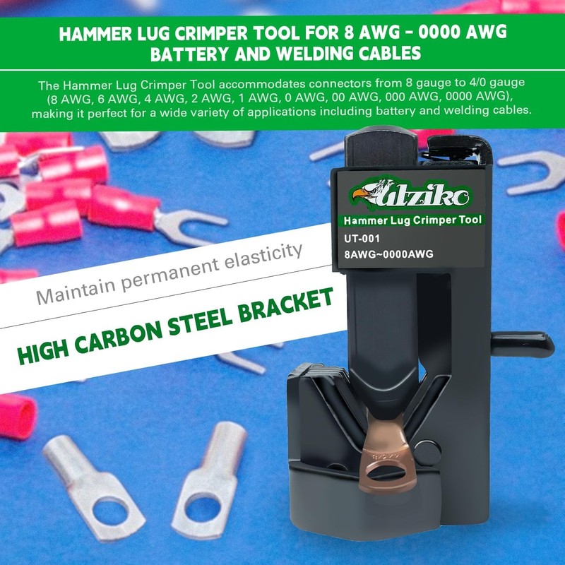 Hammer Lug Crimper Tool for 8 AWG - 0000 AWG Battery and Welding Cables gallery