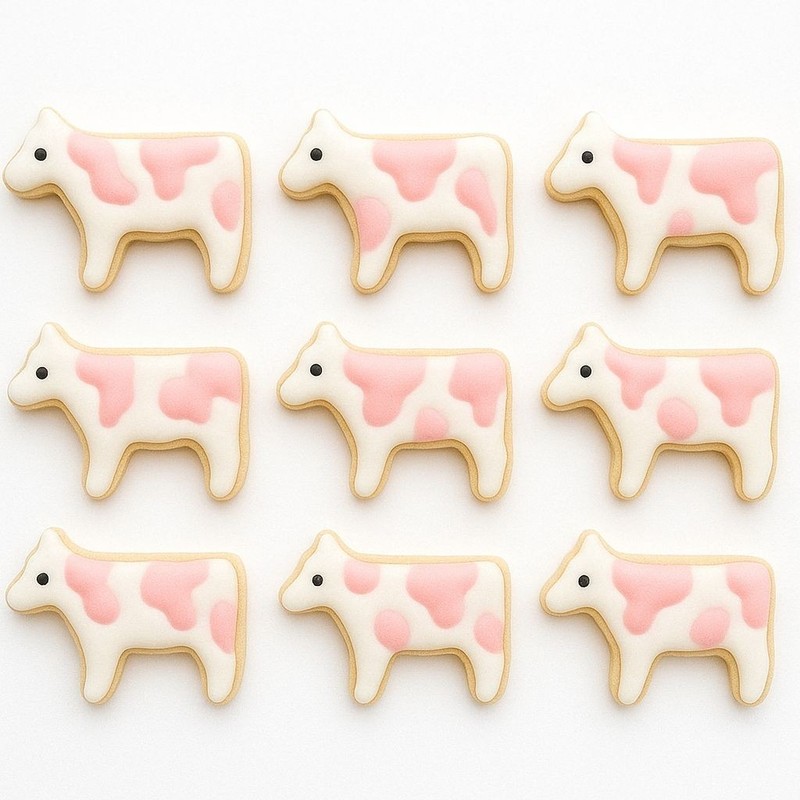 Mini Cow Cookie Cutter 2'' Metal Birthday Party Animal Treats Made in the USA gallery