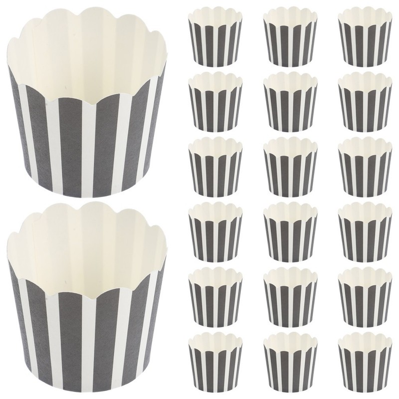 100Pcs Black Cupcake Boxes for Bakery Dessert Presentation and Storage