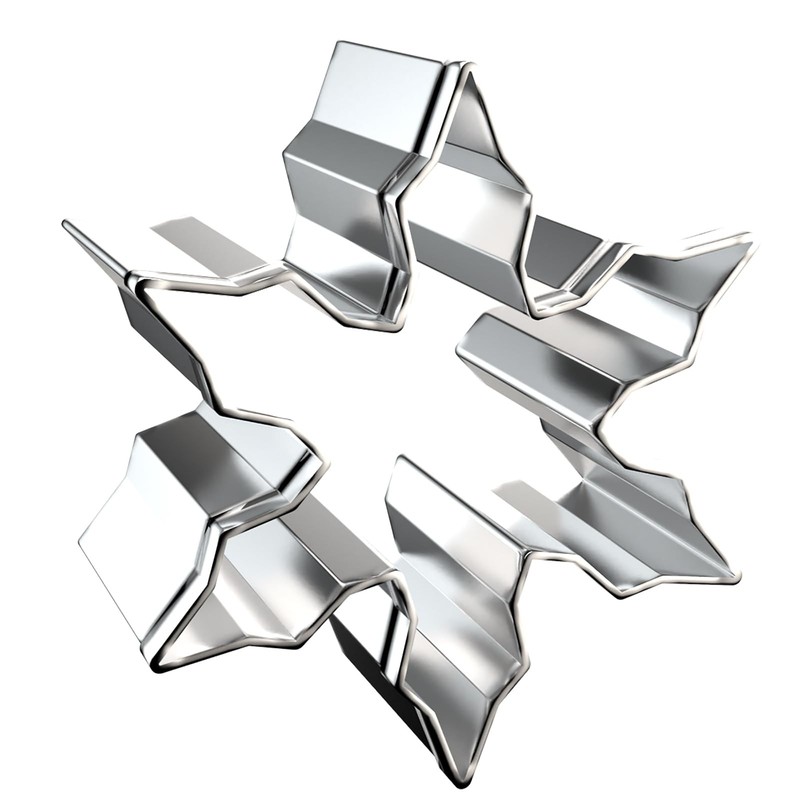 Snowflake Cookie Cutter Set - 5 inch, 4 inch, 3 inch, 2 inch - 4 Piece Christ... gallery