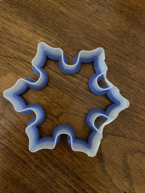 Snowflake Shaped Cookie Cutter-Soft Touch-4" Diameter-NWT gallery