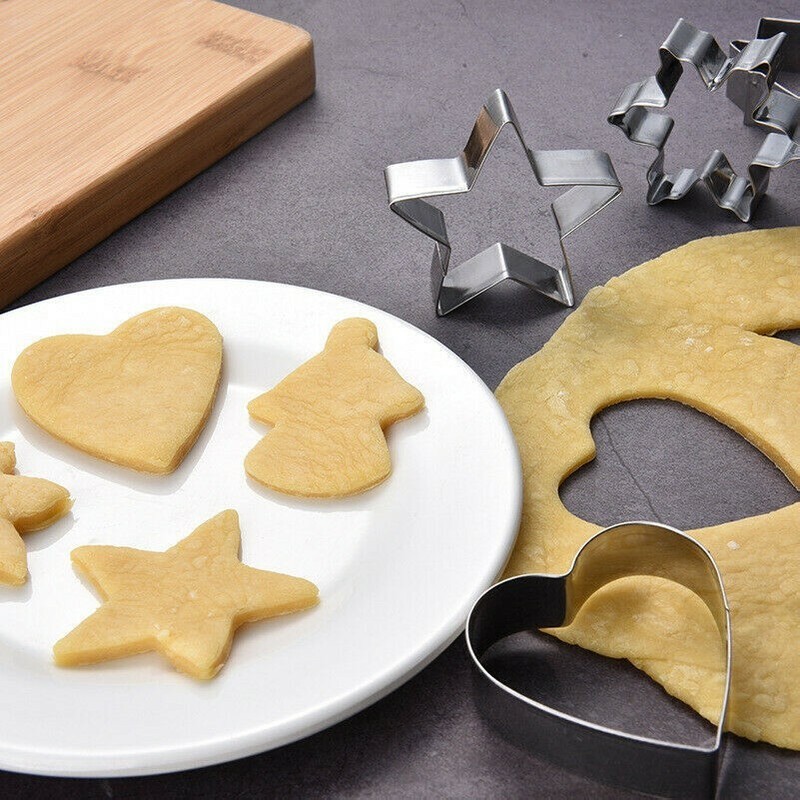10 Pcs Cookware Crafts Christmas Cookie Cutters Biscuit Mould Cake Adorn Baking