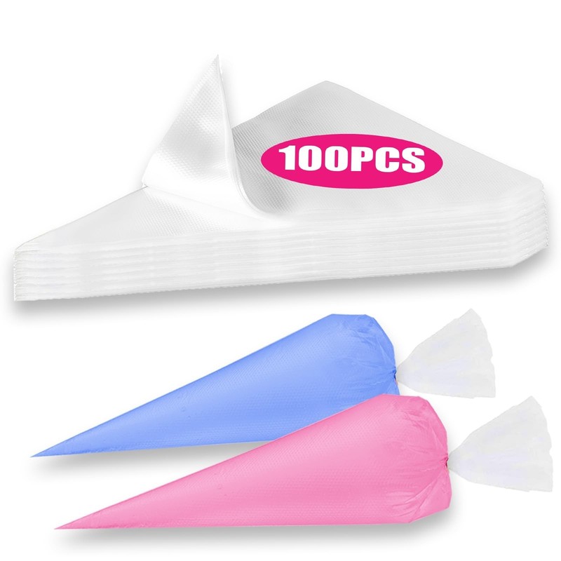 Piping Bags, Pastry Bags 18 Inch 100pcs, Disposable Icing Piping Pastry Bags …