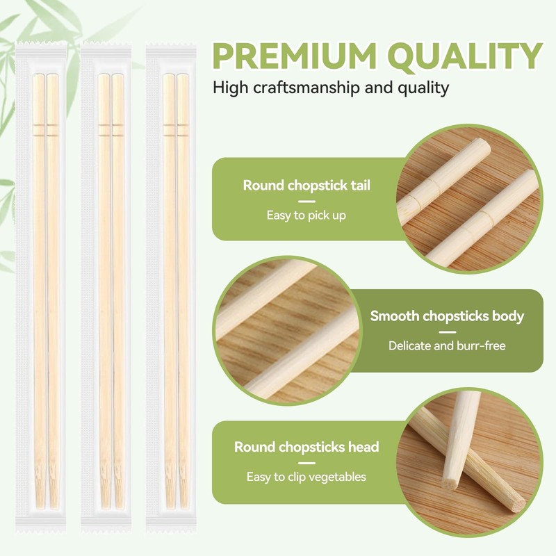 8.5 Inch X 25 Pairs Disposable Chopsticks,Simplea and Minimalistic Design,Mor... gallery