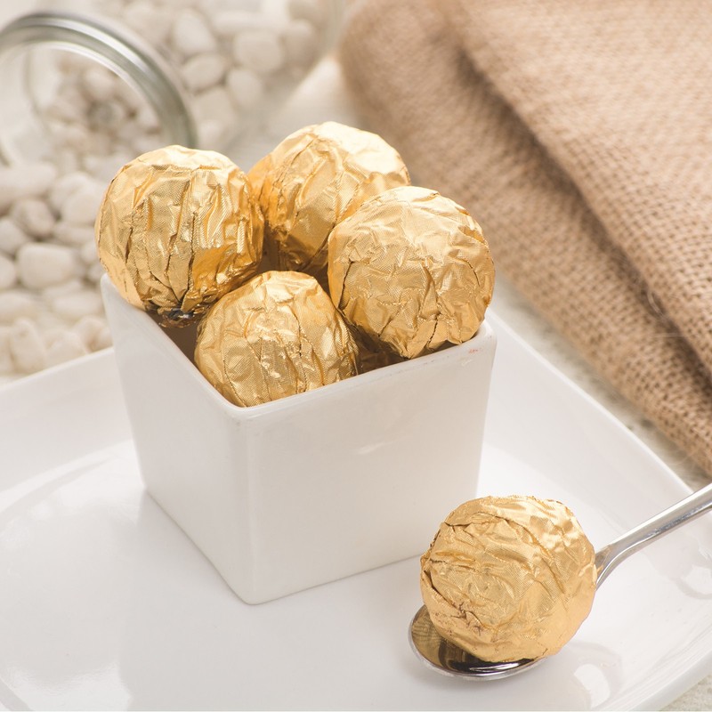 100pcs Candy Foil Wrappers, 6 x 6 Inch Chocolate Bar Wrappers, Gold gallery