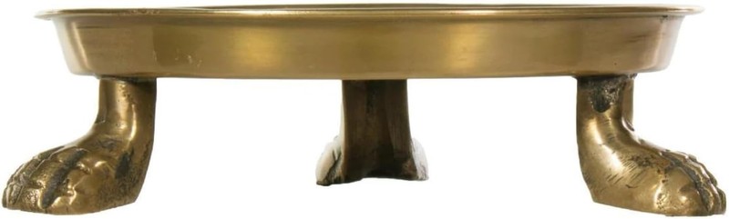 Alice Lane Home Collection Round Clawfoot Dish — Brass — for 4.5, Gold gallery