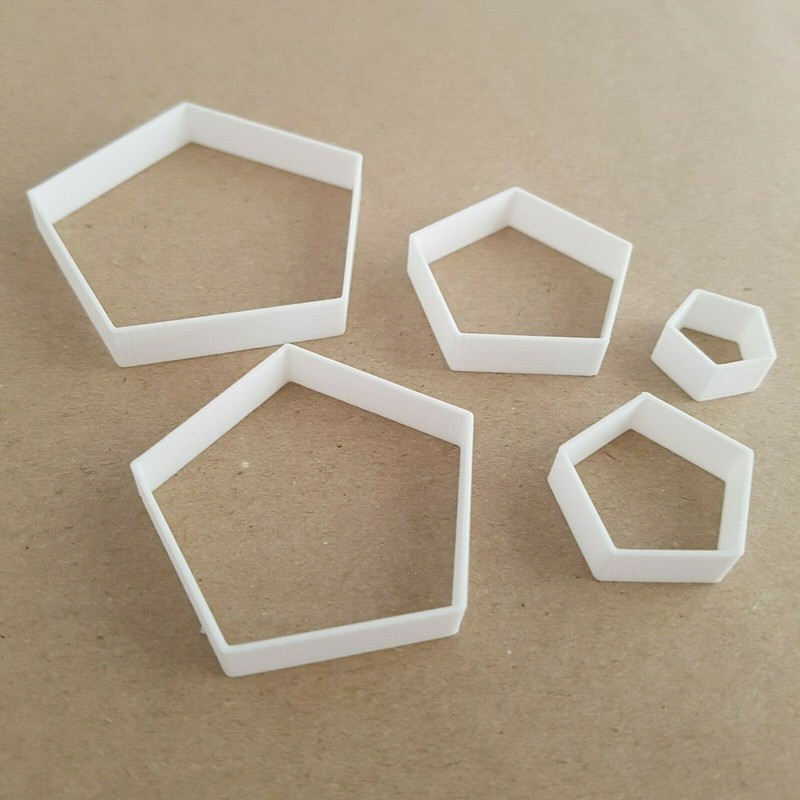 Pentagon Shape Mini Fondant Cutter Small Sugarcraft Icing Tiny Sharp Stencil gallery