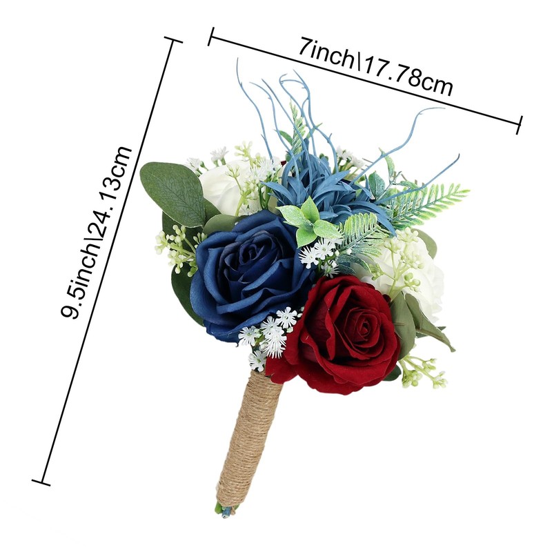 Homenergy Set Of 4 Bridesmaid Bouquets For - 7 Inch Artificial Flowers Bouquets gallery