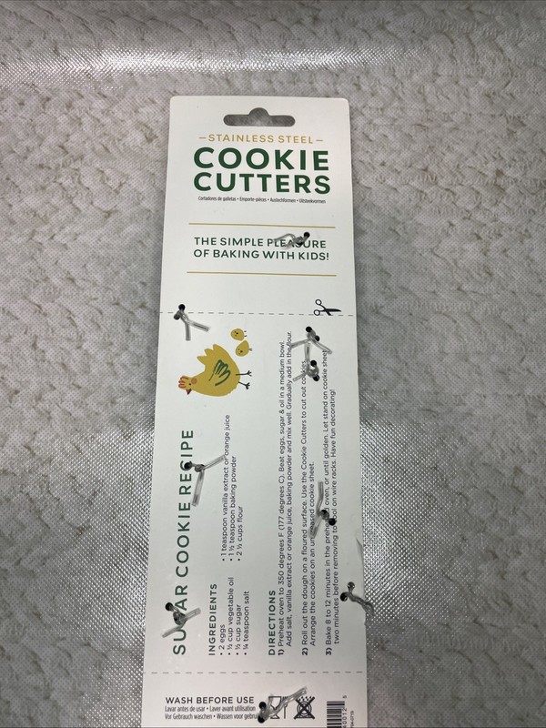 Crocodile Creek Metal Barnyard Cookie Cutters Chicken Pig Cow - 3 Piece Set New gallery