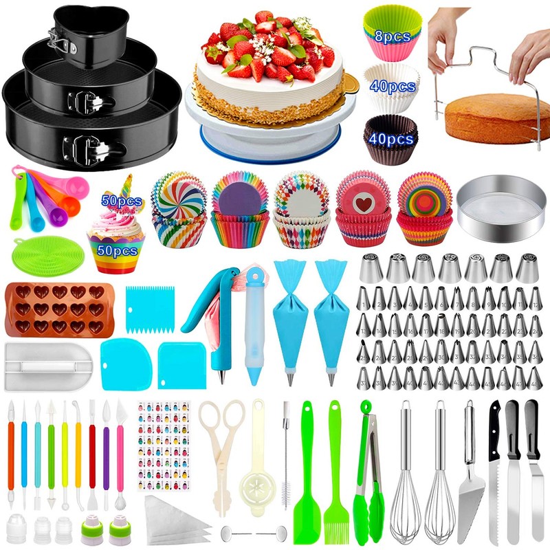 Cake Decorating Accessories Baking Supplies, Cupcake Decoration Kit, Multicolor