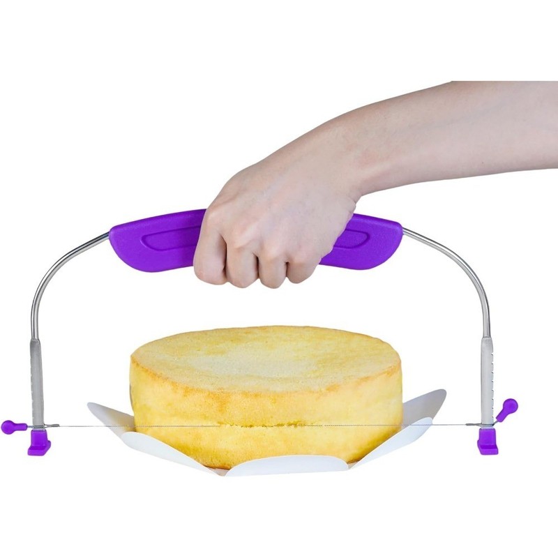 Adjustable Cake Leveler Slicer Cutter Stainless Steel Double Wires 9 Height