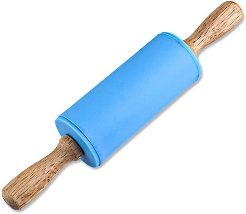 Small Wooden Handle Rolling Pin for Kids - Non-Stick Silicone Rodillo for Repost gallery