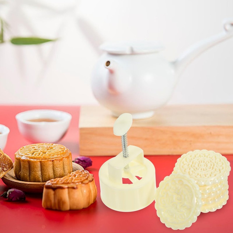 1 Set Moon Cake Mold Press Baking Creative Bean Molder Easy Release Material gallery