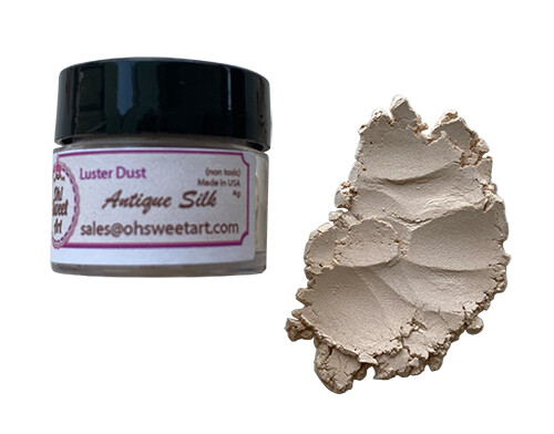 ANTIQUE SILK (matte) Luster Dust Food Color Cake Decorating Paste 4 grams
