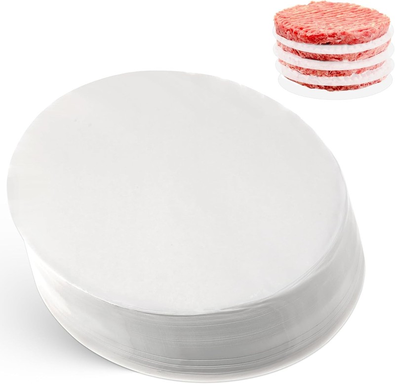 500 Pcs 5 Inches Burr Patty Paper Round, Non Sti Hburr Paper Pad,