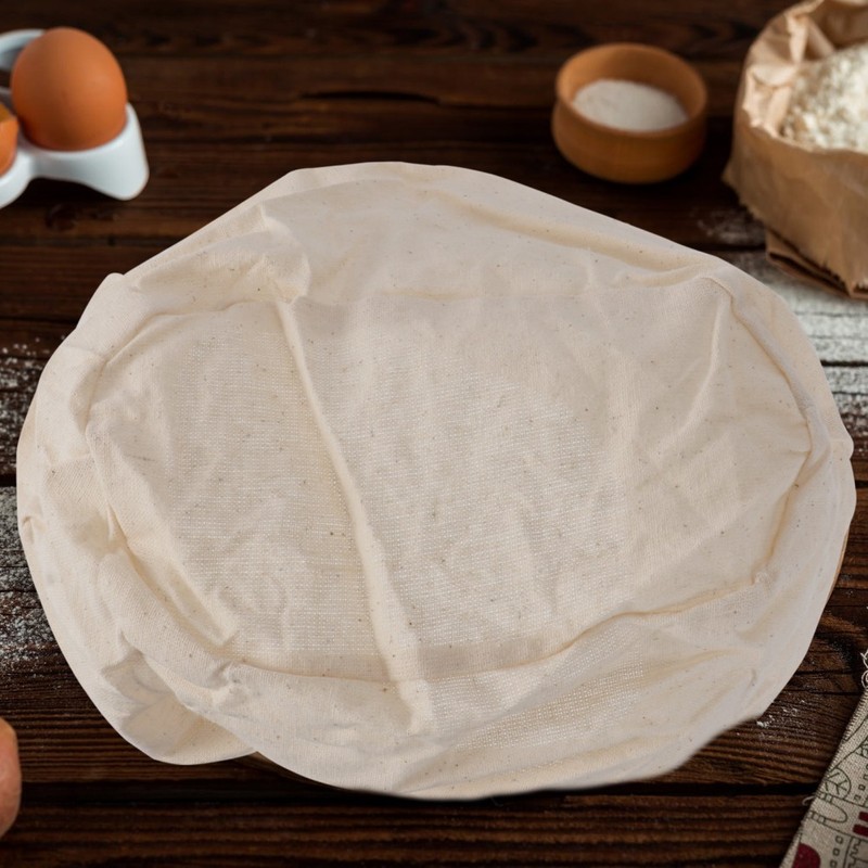 2PCS Oval Bread Basket Cloth Covers Liners for Home Bakery Kitchen gallery
