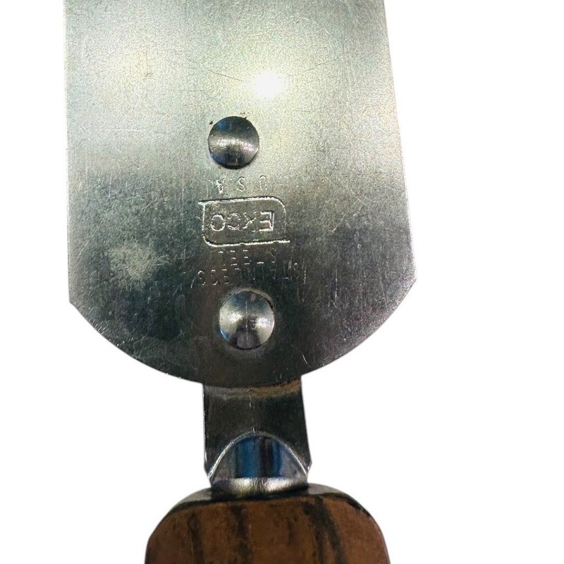 Vintage EKCO USA Stainless Steel Icing Spatula Faux Wood Handle Straight Cake gallery