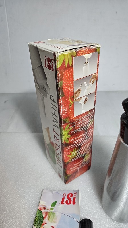ISI Dessert whip stainless steel 0.25 L-1 US pint-made Austria K2 -New in Box. gallery