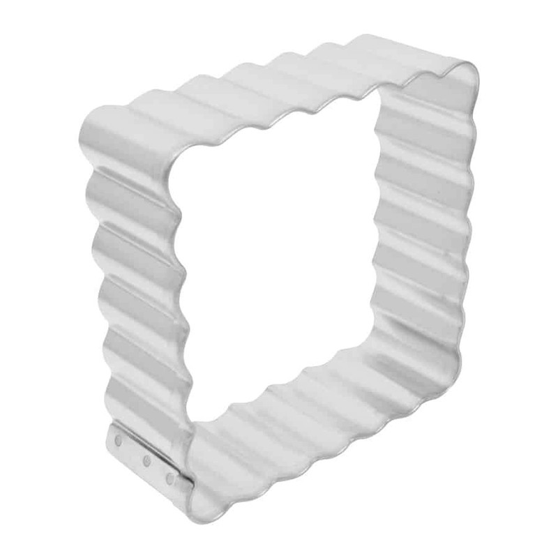 2.75" Square Shape Fluted Scalloped Cookie Cutter Tea Party Sandwhich Pastry gallery