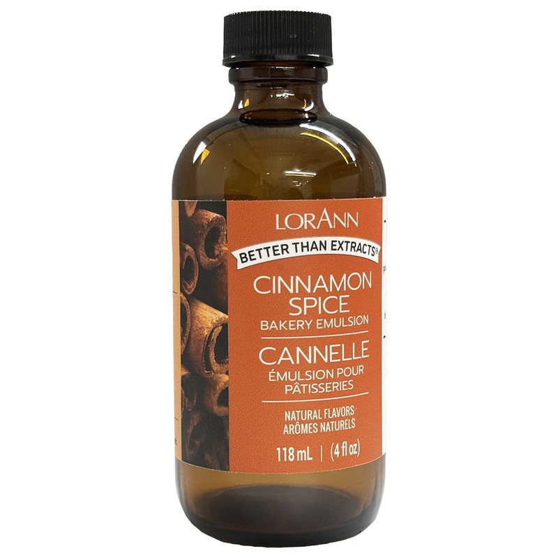 Lorann Oils Bakery Emulsions Natural & Artificial Flavor 4oz-Cinnamon (3Pk)