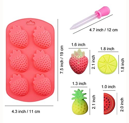 Fruit Shape Baking Molds Set - Pineapple, Lemon, Watermelon, Strawberry - 4 Pack gallery