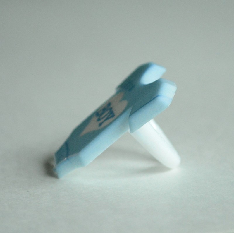12 It's a Boy Blue Bodysuit Cupcake Rings Baby Shower Gender Reveal Party Favor gallery